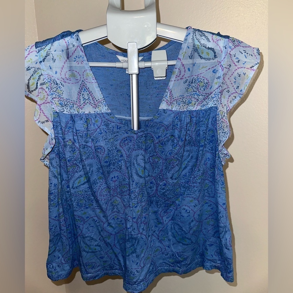 Lucky Brand Boho Paisley Blouse